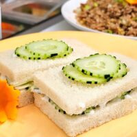 cucumber sandwich on a plate
