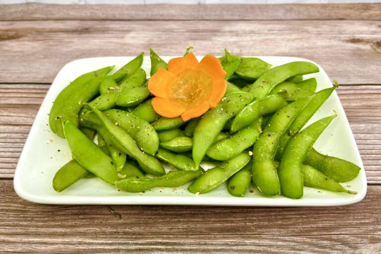 Plate of edamame's.