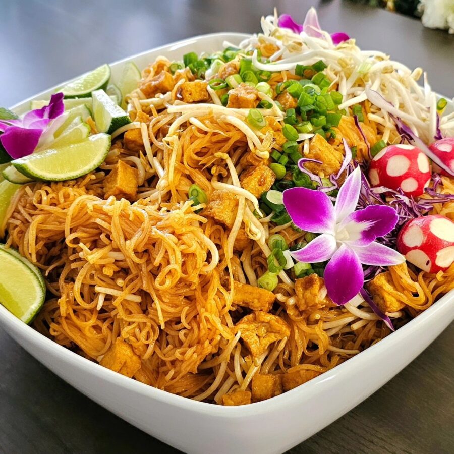 noodles in a large bowl