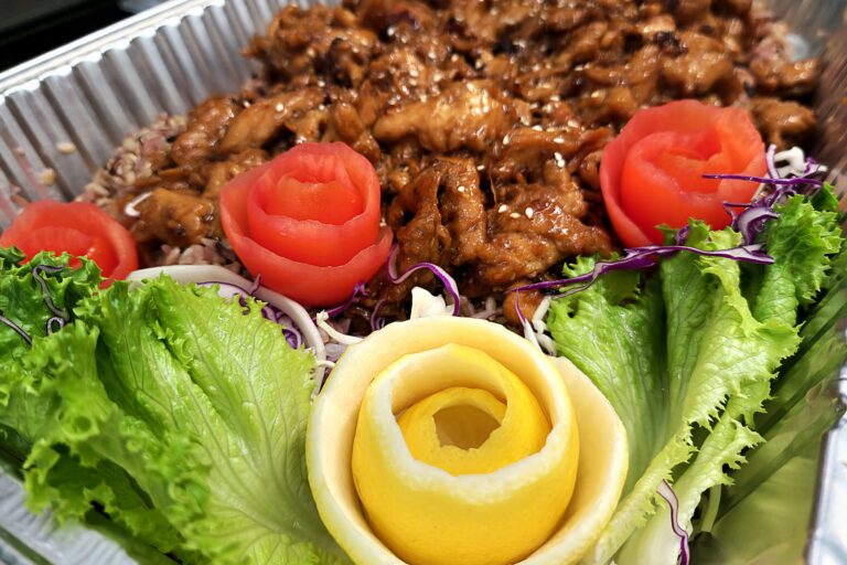 cooked vegan chicken in a large aluminum tray