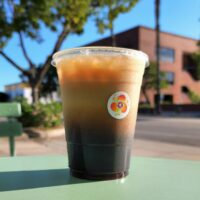 cup of iced coffee on a table
